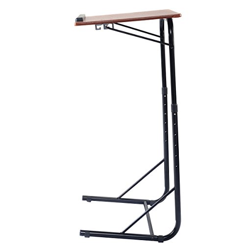 U Form Laptoptisch Notebooktisch Computertish Beistelltisch Pflegetisch Seitentisch Verstellbar Betttisch Betttablett höhenverstellbar Notebookständer Laptopständer - 3