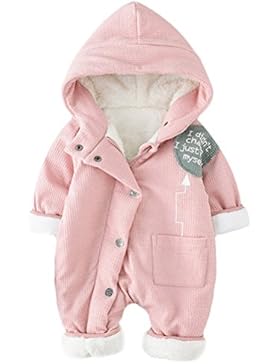 Ghope Baby Strampler Winter Verdickter Baumwollmantel Fleecemantel Unisex Neugeborene Gefüttert Warm Outdoorjacke...