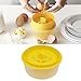 Produktbild Wokee Ei-Trenner Eiweiß-Trenner Eigelb,Kunststoff Ei-Ei-Separator Praktischer Ei-Teiler mit Großer Kapazität der Sammlungs-Schüssel mit Silikon-Halterung (Gelb)