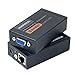 Price comparison product image VGA Extenders, MOERISICAL 100m VGA Transmitter + Receiver Amplifier Over Cat5e Cat6 Ethernet Cable Audio Support (Sender+Receiver)