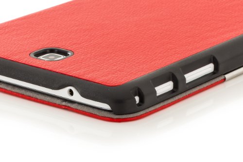 ForeFront Cases® Neue Leder Hülle / Tasche / Case / Cover für Samsung Galaxy Tab 4 8.0 T330 – Rundum-Geräteschutz und intelligente Auto-Sleep-Wake-Funktion mit 3-JAHRES-GARANTIE VON FOREFRONT CASES – inkl. Eingabestift und Displayschutz - 6