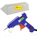 Produktbild TedGem Heißklebepistole Klebepistole mit 50 Stücke 190 x 7 mm Klebesticks Heißklebesticks - Heißkleber für DIY-Handwerk und schnelle Reparaturen zuhause (20W, Blau)