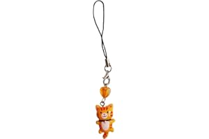 Kobeleen Cute Cat Pendant Phone Chain Strap Heart Charm Keychain Phone Lanyard Resin Keychain Bag Backpack Ornament Party Jewelry