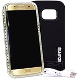 Beau-Tiiq Gloe Front LED Light Selfie Case Cover Holder Samsung Smart iPhone (Samsung S7, Black)
