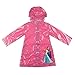 Disney Frozen Floral Print Long Sleeves Raincoat - Pink -