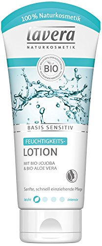 lavera basis sensitiv Feuchtigkeitslotion Bio Jojoba ∙ Normale Haut ∙ Bodylotion frisches Hautgefühl ∙ vegan ✔ Bio Pflanzenwirkstoffe ✔ Naturkosmetik ✔ Natural & innovative 2er Pack (2 x 200 ml)
