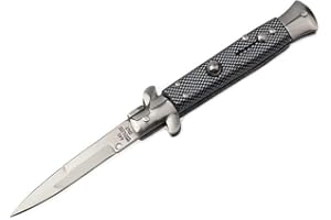 COLTEK Coltello Pieghevole Stile Italiano con Manico Effetto Carbonio da Caccia e Pesca