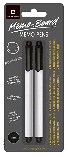 Hochwertige Spezial-Marker - Memo Pens - Schwarz - für Glas und Co. - 2 Marker