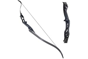 Toparchery Archery 56" Takedown Hunting Recurve Bow Metal Riser Right Hand Black Longbow