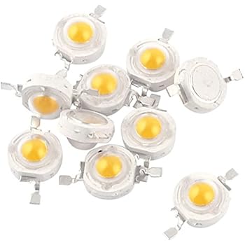 LED bead chip - SODIAL(R) 10 Pieces High Power 2 Pin 3W
