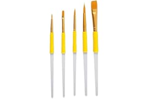 PME CB1007 Pennelli per Cake Design, Plastica, Giallo, 5 x 2 x 20 cm, 5 unità
