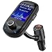 Produktbild NULAXY FM Transmitter mit 1.8" Farbbild Wireless In-Car Bluetooth Radio Adapter QC3.0 schnell Aufladen/Autobatterie Lesen/Handsfrei Anruf/unterstützt USB Dribe,TF Karte,Aux, EQ Mode KM28