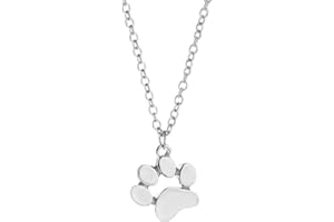 NAUZE Cute Dainty Animal Paw Print Pendant Necklace for Dog Cat & Animal Lovers
