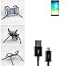 Produktbild Tischständer mit Ladekabel, Ladestation, Dockingstation für Samsung Galaxy A3 (2017), schwarz "Spider". Stativ Autohalterung mit Micro-USB Ladekabel - K-S-Trade