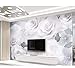 Produktbild Kuamai Moderne Einfache Schmuck Geprägt Rose Blumen 3D Tapete Wandbilder Tapete Für Wohnzimmer Sofa Tv Wand Schlafzimmer Küche Bar-280X200cm