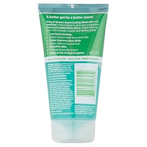 King of Shaves Cooling Low Foam Shaving Gel for Men, Aloe Based Formula For A Refreshing and Precise Shave 175ml QUAD… - Image 3