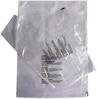 ( Pack of 200 bags ) 300 x 350 mm + 50 mm lip , 30 x 35 + 5 cm lip Clothing Garment T-Shirt Bags Clear Protection Display 5 language MAIL SACKS with Child safety Suffocation Warning PACKING POSTAGE ENVELOPES poly MAILERS (200)