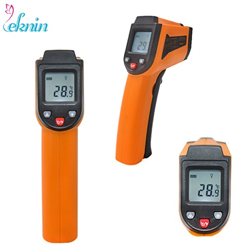 Infrarot Laser Thermometer Haushaltsthermometer Temperaturmessgerät – Leknin Digitalthermometer mit LCD Beleuchtung Messbereich -50°C bis +400°C - 2