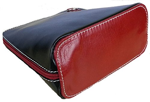 Vera Pelle Genuine Italian Leather Womens Cross Body Bag, Black,