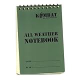 Kombat UK A6 Waterproof Notepad, Olive Green
