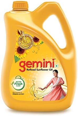GEMINI REFINED SUNFLOWER OIL 4.2KG JAR