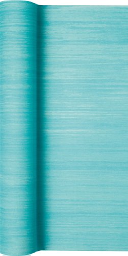 Tischläufer Rolle Uni mit Struktur in türkis / Airlaid / Tischband für Party / Geburtstag / Hochzeit / Kommunion 40cm x 4,90m