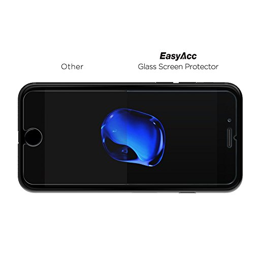 EasyAcc iPhone 7 Plus Panzerglasfolie for Klar Anti-Kratz Screen Protector Displayschutz Displayfolie – 9H Hardness aus gehärtetem Glas(bewusst kleiner als das Display, da dieses gewölbt ist) - 5
