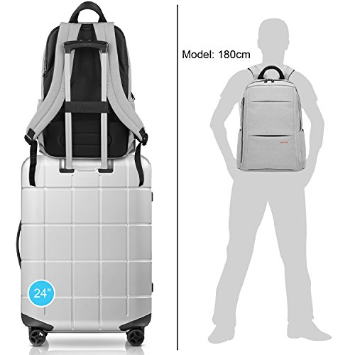 OMOTON Laptop Rucksack f  r alles Tablet und Laptops bis zu 15 6 zoll  zur Arbeit und Reise   wasserabweisend  Anti-Diebstahl  ger  umig  f  r Damen u