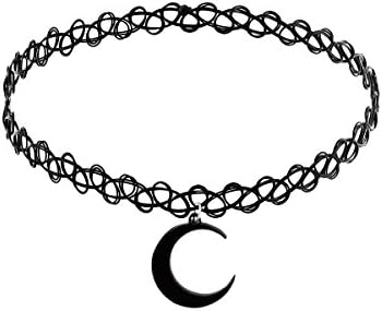 Extreme Largeness Black Perspex Moon Tattoo Choker