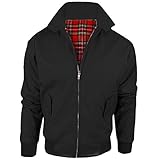 Reißverschluss aus Metall MyShoeStore Herren Jacke, Einfarbig Schwarz Schwarz X-Small