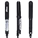 MADAMI Steam Hair Straightener for Argan Oil Infusion Treatment 2-in-1 Straighten and Curling, Professional Ceramic Tourmaline Spray Flat Iron with Locking Switch, 1 1/4 inch Vapor Conditioning Plates, Matte Black