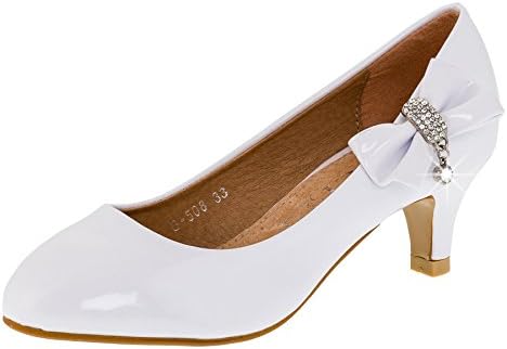Jili Girls' Court Shoes White #137ws Weiss