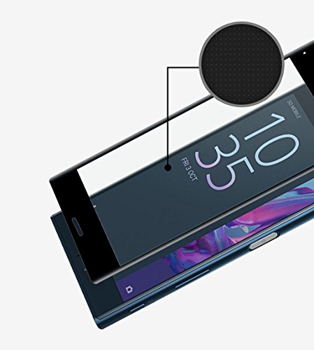 Sony Xperia XZ Displayschutzfolie, AVIDET Hohe Qualität 3D vorgerundet PET HD Ultra-klar glasfolie Display Schutz Folie Vollschutz-mit ultra-Stärke, ultra-klare Transparenz für Sony Xperia XZ, ( Schwarz) - 3