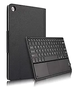 HOM Detachable Wireless Bluetooth Keyboard with Mouse/Trackpad/Touchpad Tablet Cover Case for Lenovo Tab M10 FHD Plus X606V / TB-X606F / TB-X606X 10.3 inch 1st & 2nd GenTablet - Black