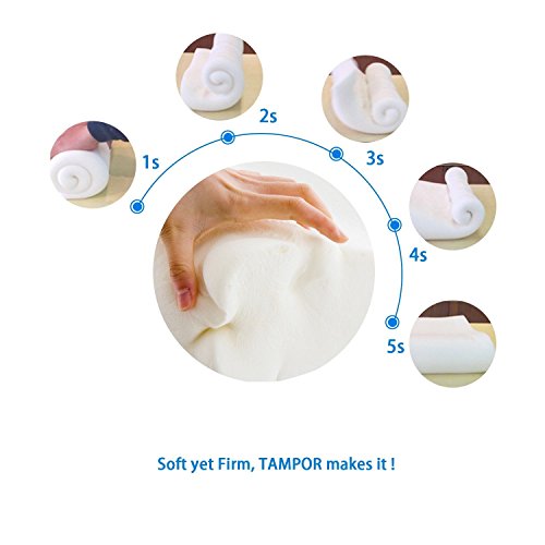 Orthopädisches HWS Nackenstützkissen 60x40xH9/11CM Viscoelastischem Gelschaum Kopfkissen mit Waschbaren Kopfkissenbezug – Antiallergische Anti-milben Kissen von TAMPOR - 4