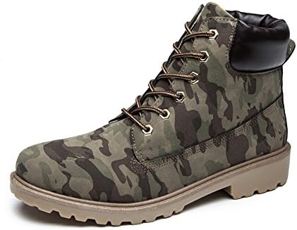 Hattie Womens Casual Leather Lace-up Marten Ankle Bootie Work Safety Boots--Camouflage UK2.5-6.5