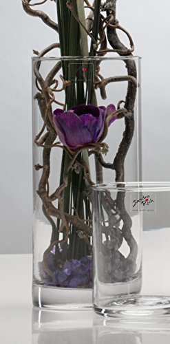 Glasvase Cyli klar zylindrisch 20 cm Ø 9 cm hot cut von Sandra Rich