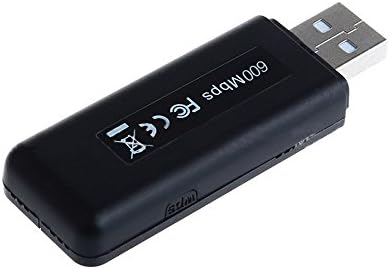 Wireless Network USB Adapter Nano High Gain LAN Card WIFI Dongle Antenna 600Mpbs Dual Band Desktop PC Laptop Windows XP Vista/7/8/10 Mac OS Linux (600 Mbps)