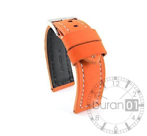 VK von Buran01.com Uhrenarmband Leder Orange Wildleder Bandansto 24mm VK von Buran01.com Uhrenarmband Leder Orange Wildleder Bandansto 24mm