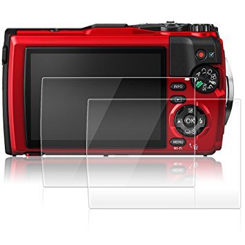 AFUNTA Proteggi Schermo per Olympus Tough TG-5, 2 Pellicola Protettiva in Vetro Temperato Screen Protector AntiGraffio per Fotocamera Digitale DSLR