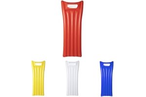 ANTEVIA MATÉRIAUX Antevia – Flotador de colchón hinchable para piscina o playa 180 x 70 cm | Más de 20 modelos | Cojín Piscina | Material: PVC | Color: Rojo (Monvar Rojo)