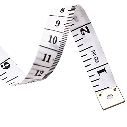 ULG weiche Maßband messen Sewing Tailor Flexible Tuch Lineal Körper Messung 152,4 cm 150 cm 3 Stück, weiß - 7