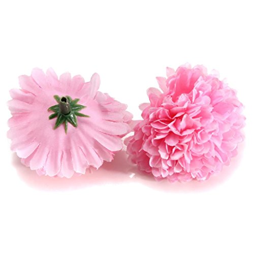 30x Künstlichen Blume Daisy Blumenköpfe Seide Kugelkopf Hochzeit Haus Dekor – dunkellila - 6
