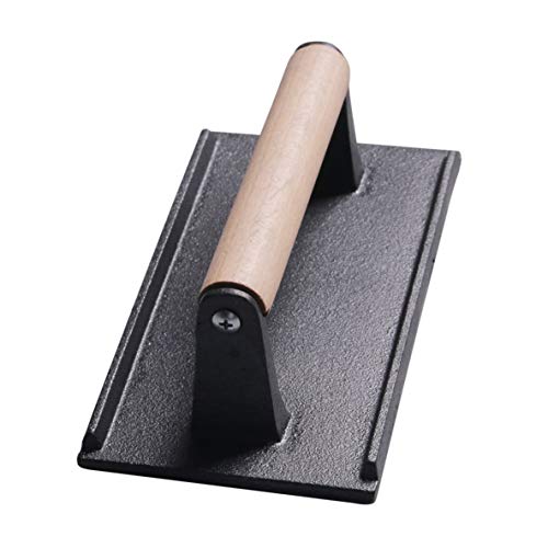 Preisvergleich Produktbild Noradtjcca Fleischplatte aus Gusseisen Rechteckiges unbeschichtetes quadratisches Muster Grillplatte aus Gusseisen Steakplatte