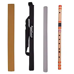 Foora Musical Professional C Sharp Flute Bansuri with Re-sham Thread Hand Made Bamboo Flute 8 Hole- Size 45.75 cm (Export in U.S.A, Canada, Mexico)