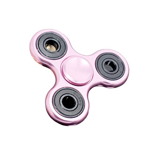 NiceTime@ EDC Fidget Spinner Tri-Spinner High Speed Stainless Steel Bearing ADHD Focus Anxiety Relief Toys (Pink)