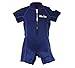 Two Bare Feet Classic Baby Wetsuit - Neoprene Swimsuit Ages 0 - 48 months (S (12-18 months), Navy)
