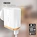 Price comparison product image LasVogos Travel USB QC3.0 Charger Wall Outlet Power Adapter for iPhone Samsung Android( Color:white)(Size:type C cable)