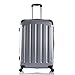 Produktbild WOLTU RK4203sb Reise Koffer Trolley Hartschale mit erweiterbare Volumen , Reisekoffer Hartschalenkoffer 4 Rollen , M / L / XL / Set , leicht und günstig , Silber (XL, 76 cm & 110 Liter)