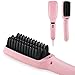 Hair Straightener Brush, Amir® Styling Comb, Instant Magic Silky Straight Hair Styling, High End LCD Temperature Display, Anti Scald, with PTC heating + Anion Hair Care, No Damage, Detangling Ceramic Styling Tool Easy to Use, Great for Mother's day [New 2 in 1]